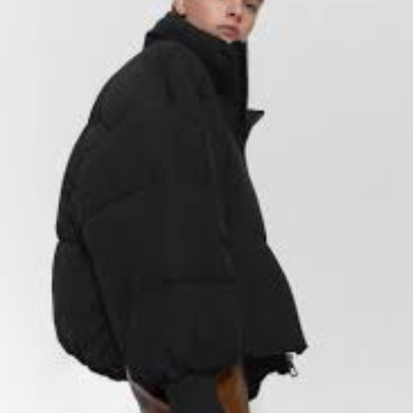 Black Puffer Coat - Picture 4 of 4